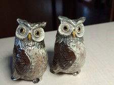 Statuette Gufo In Metallo - Dimensioni Compatte - Peso 380 g l'una