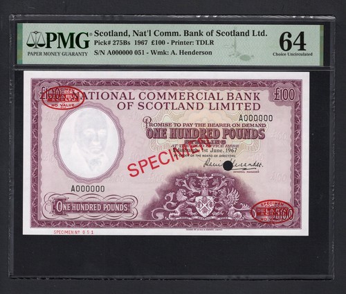 Scozia 100 sterline - , 1-6-1967
