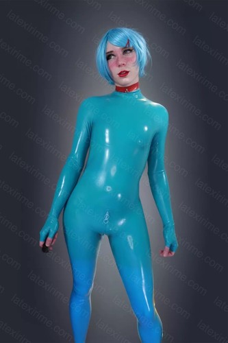 Unisex male latex catsuit - latex, with