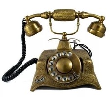 Telefono fisso vintage ottone