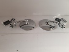 COPPIA SPECCHIETTI PIATTI DIAM. 12,5 ATTACCO MORSETTO PER AUTO D'EPOCA