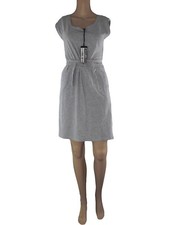 Oysho Abito Vestito Donna S Small 40 Eu36 Corto Grigio Jersey Cotone Girocollo