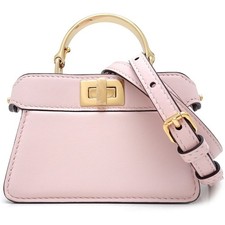 FENDI Peekaboo ISeeU Nano 7AS106 Borsa a mano 2 vie in pelle rosa/352211