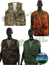 Gilet caccia portacartucce carniera posteriore Verde, Mimetico, Bosco, Arancio