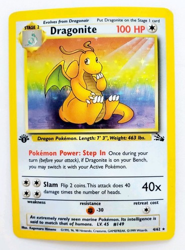 Edizione dragonite fossil - 1°,
