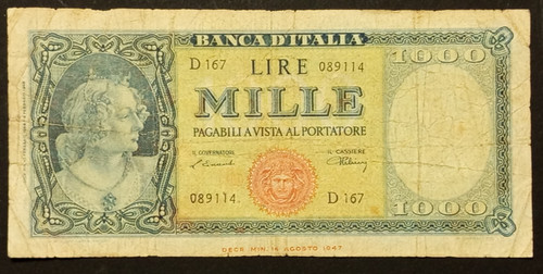 1000 lire 1948 - 1000, 10/12/1948