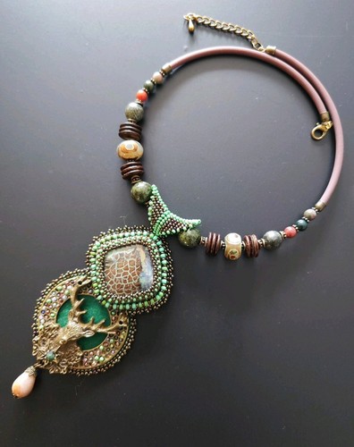 Collana boho con ciondolo in - ciondolo,