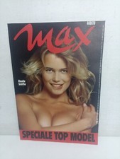 MAX 8 Agosto 1990 Claudia Schiffer Speciale Top Model Poster Rivista-ZR-L7