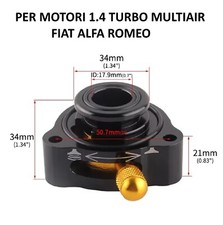 VALVOLA POP OFF sfiato regolabile BLOW OFF MOTORI 1.4 MultiAir FIAT ALFA ROMEO