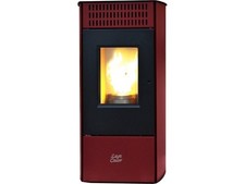 Stufa a pellet Last Calor 9,29/10,41 KW modello Lisa smalto bordeaux