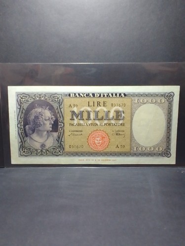 000 lire medusa del 1947 - del, in