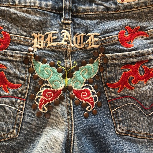 Jeans donna y2k - jeans, butterfly