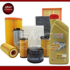 KIT TAGLIANDO MERCEDES CLASSE A W176 160 180 CDI 4 FILTRI 5 LT OLIO CASTROL 5W30