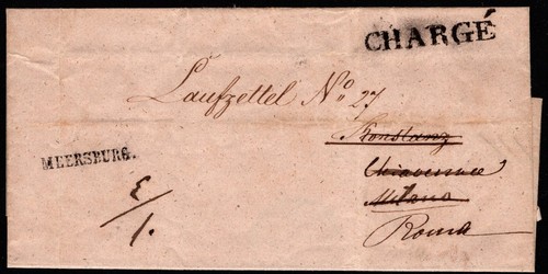 Baden 1855 lotto foglietto da - baden,