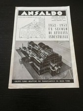 1953 ANSALDO CENTENARIO MOTORE TURBO TRANSATLANTICO PUBBLICITA VINTAGE EPOCA AD