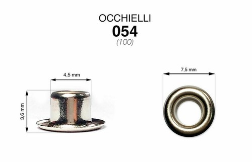 Occhielli ferro tipo 054 - occhielli,