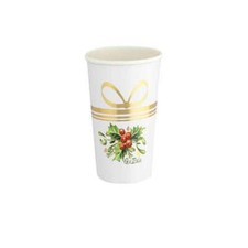 Bicchieri Natalizi Bianco Oro
