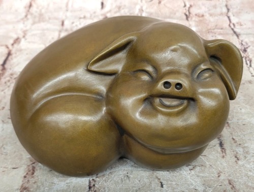 Scultura bronzo maiale - di,
