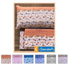 Completo lenzuola letto SINGOLO un posto Flanella BIANCALUNA made in Italy Inver