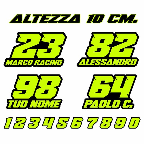 Adesivi moto numeri gara - adesivi,
