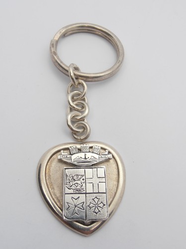 Italian navy 925 silver - navy:, heart