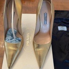 Prada Gold Pumps Size 38 1/2