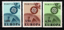 1967 PORTOGALLO EUROPA CEPT INGRANAGGIO E RUOTE DENTATE 3 V. MNH MF67183