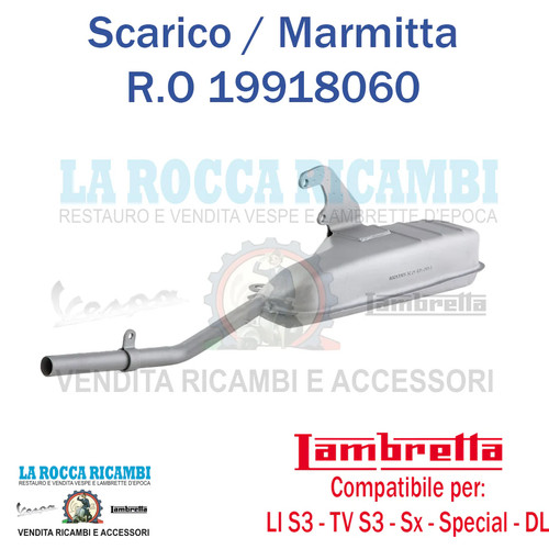 Marmitta scarico lambretta - scarico, li
