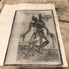 Antica Immagine Stampa Del