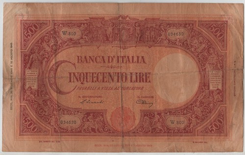 Italia banconota 500 - italia,