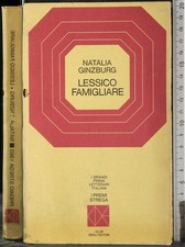 LESSICO FAMIGLIARE. NATALIA GINZBURG. CDE.