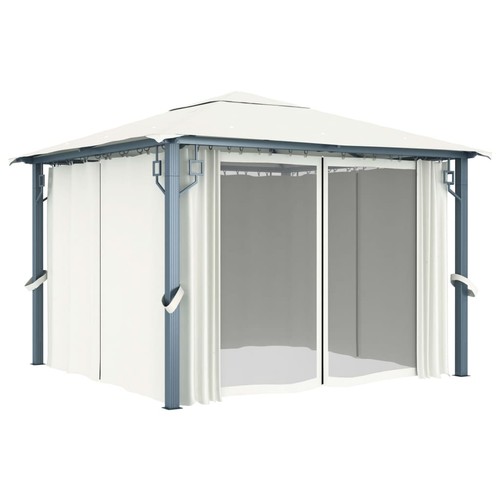 Gazebo with curtains canopy - gazebo,