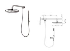 Braccio doccia h93410h - braccio, bossini