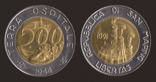 San marino 500 - lire, 1991