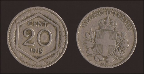 Centesimi 1919 esagono - 20,