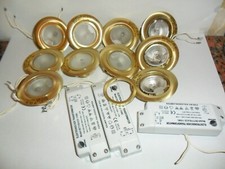 PZ 10 LAMPADA BRONZATE FARETTI ALOGENI DA INCASSO + TRASFORMATORI E LAMPADADINE