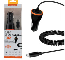 Caricabatteria auto usb con