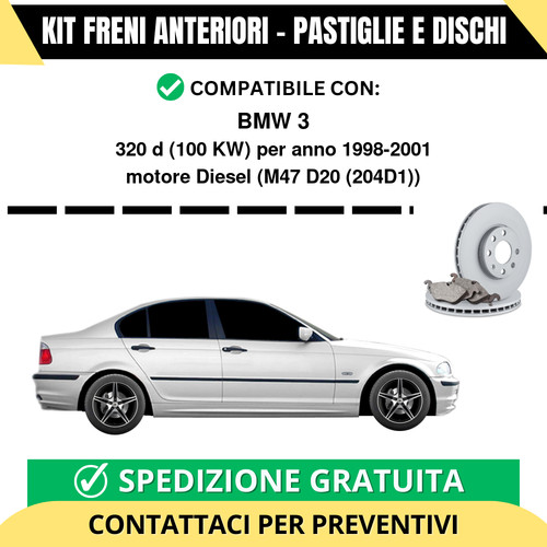 Kit freni anteriori bmw - anteriori,