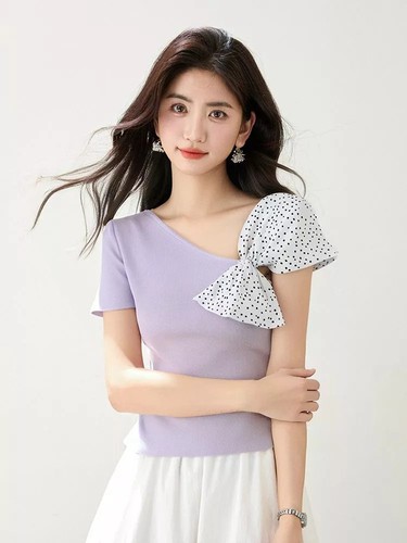 Top lilla monospalla - lilla,