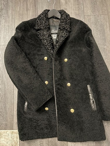 Cappotto uomo nero - nero, astrakhan