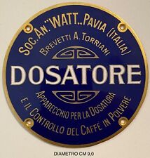 WATT PAVIA BREVETTI A. TORRIANI DOSATORE CAFFE' IN POLVERE PLACCA
