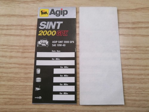Agip sint 2000 - agip, gpx