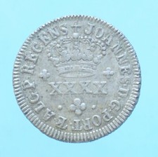 PORTOGALLO JOAO 1/2 TOSTAO MONETE DA COLLEZIONE ARGENTO SILVER COIN CURRENCY