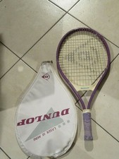 Vecchia Racchetta da tennis con CUSTODIA LASER 10 MINI DUNLOP giocare vintage di