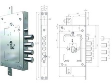 SERRATURA CR PER PORTE BLINDATE 2655G-02 APPLICARE REV. 68 MM