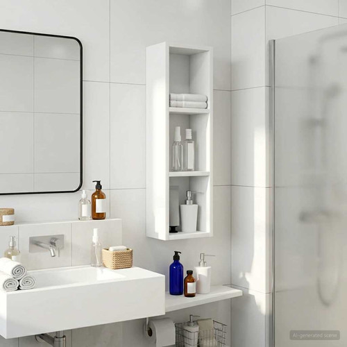 Bathroom cabinet white - white, 14