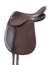 Treeless Dressage sella "BRISTOL" marrone in pelle di bufalo