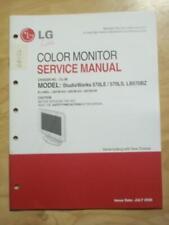LG Manuale di servizio / proprietario per 570LE 570LS LB570BZ StudioWorks Monitor mp