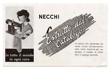 DEPLIAN PUBBLICITARIO ANNI 50 NECCHI TRE FACCIATE VEDI FOTO