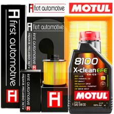 Kit Tagliando Per Citroen Berlingo C4 1.6 HDI 4 Filtri + 4LT Olio Motul 5W30